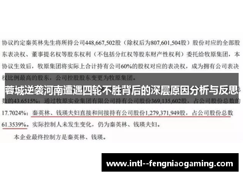 蓉城逆袭河南遭遇四轮不胜背后的深层原因分析与反思