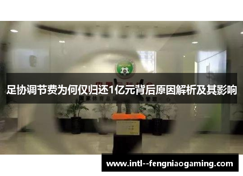 足协调节费为何仅归还1亿元背后原因解析及其影响